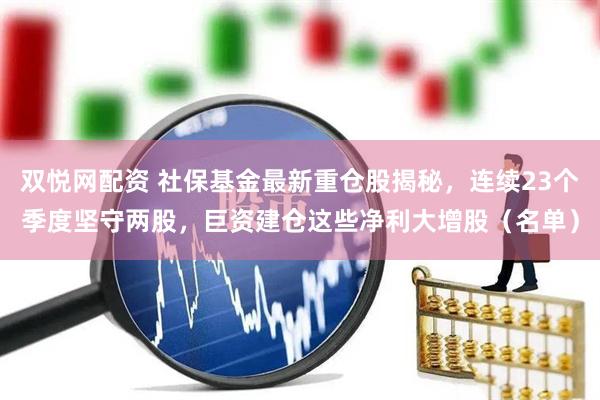 双悦网配资 社保基金最新重仓股揭秘，连续23个季度坚守两股，巨资建仓这些净利大增股（名单）