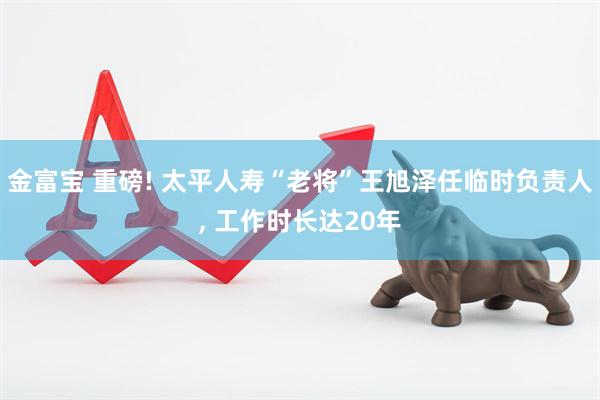 金富宝 重磅! 太平人寿“老将”王旭泽任临时负责人, 工作时长达20年