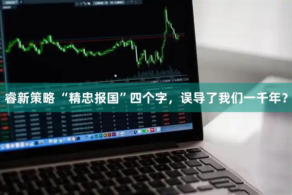 睿新策略 “精忠报国”四个字，误导了我们一千年？