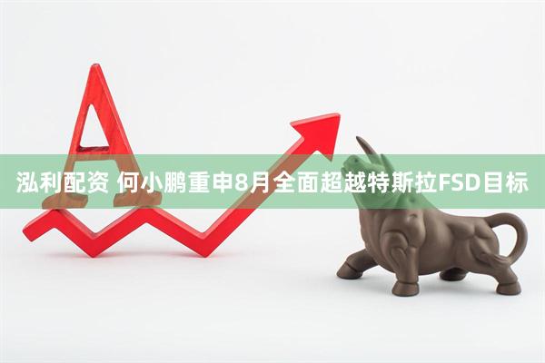 泓利配资 何小鹏重申8月全面超越特斯拉FSD目标